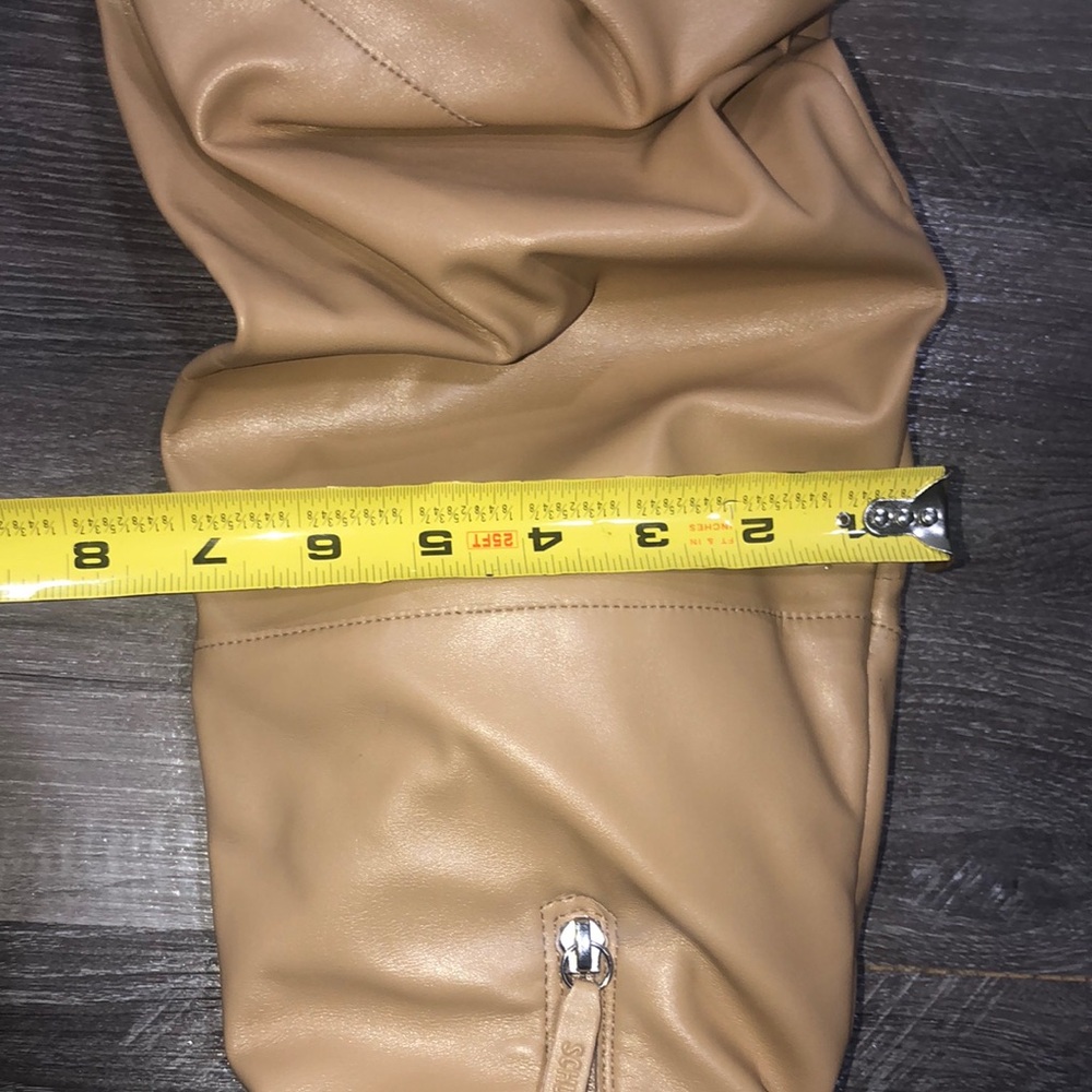 SCHUTZ Ashlee Slouch Tan Leather Over-the-Knee Stiletto Boots New - Picture 7 of 11